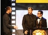 Matt Stone, Trey Parker and Josh Gad at the Britannia Awards. 