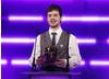 The newest Blue Peter cohort and CBBC man Barney Harwood steps up to present the Family award. (Pic: BAFTA/Brian Ritchie)