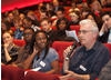 BAFTA mentor Colin Izod seated next to his mentee Hannah.
