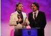 The Brothers McLeod accept the award for their animated series set in a world of psychedelic comedy maths.