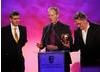 Phil Davies, Neville Astley and Mark Baker collect the BAFTA for Pre-School Animation, awarded to Peppa Pig.