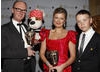 Winner of the Pre-School Live Action award for 'Bookaboo' with citation reader, Will Poulter.