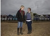 Abi Morgan & Edith Bowman on the beach - Latitude 2012
