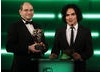 The Prince of Persia actor and Blitz Games exec announce the winner for Gameplay. (Pic: BAFTA/Brian Ritchie)