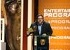 Shaun of the Dead and Hot Fuzz actor Nick Frost presented the BAFTA for Entertainment Programme. (BAFTA/Steve Butler)
