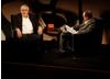 Industry legend and Atari founder Nolan Bushnell is welcomed on stage by a games expert and interviewer Andy Nuttall.