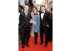 Peep Show's Robert Mitchell, Olivia Colman and David Mitchell on the red carpet