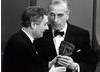 Richard Cawston collects the Desmond Davis Award from Lord Mountbatten at the Society of Film and Television Arts Awards in 1970.