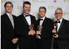 Actor Aaron Staton with winners Kevin McDowell, Scott Pitkethly and Alan Blair. The jury praise the game’s “integration of turn-based and real-time mechanics.”