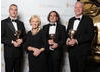 The winning team of the Editing Factual Award, for Frozen Planet (To The Ends Of The Earth) with food writer and star of Great British Bake Off Mary Berry 