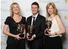 Steph Harris, Dan Jones and Sandra Gorel  pick up the BAFTA for Digital Creativity