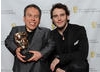 Harry Potter star Warwick Davies (Professor Flitwick) with presenter Sam Claflin.