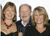 Nicolas Roeg poses with Julie Christie, left, and Jenny Agutter, right 