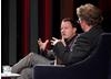 Simon Beaufoy talks with writer and journalist Matthew Sweet at the Lecture. (Photography: Jay Brooks)