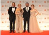 Citation Readers Joseph Mawle and Holliday Grainger with winning animators Sue Goffe and Grant Orchard.