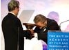 Steven Spielberg presents George Lucas with his Britannia Award