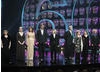 The cast members of popular television comedy drama Upstairs Downstairs on stage at Happy Birthday BAFTA.