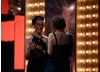 Director Emma Lazenby joins actress Olivia Williams on stage to accept the Short Animation Award (BAFTA/Brian Ritchie).