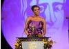 Actress Wunmi Mosaku took to the stage to announce the BAFTA nominees in the Costume Design category sponsored by Swarovski.
