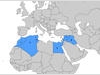 Map of the Arab World.