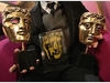 The British Academy Video Games Awards BAFTA masks and the GAME Award (BAFTA). 