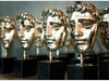 BAFTA masks wait to be presented at the British Academy Television Awards.