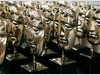 BAFTA masks wait to be presented at the Orange British Academy Film Awards.