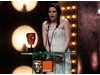 Star of the Twilight Saga Kristen Stewart accepts her award as the Orange Rising Star, as voted by the British public (BAFTA/Brian Ritchie). 
