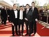 Cast of The Inbetweeners on the red carpet at the Britsh Television Awards (BAFTA/ Richard Kendal).