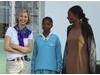 The Rosemary Pencil Foundation President Gillian Rose in Malawi with Gloria, a student at the New Era School for Girls, and Gladys Msonda from Children in the Wilderness.