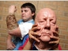 BAFTA members demonstrate make-up special effects at an after-school film club in Yorkshire. 