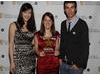 Lauren Blayney, winner of the Me and My Movie award for 'Vern's Vacation'  with citation readers, Michelle Ryan and Joel Defries.