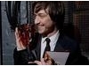 James Mcavoy displays his Rising Star Award for 2006 