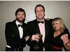 Russell T Davies (centre) with Dr Who stars David Tennant and Billie Piper backstage at the Television Awards in 2006, when Davies received the Dennis Potter Award