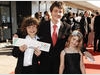 The child stars of Outnumbered - Ramona Marquez, Daniel Roche and Tyger Drew-Honey - pose for the waiting fans on the red carpet. The comedy was nominated in the Situation Comedy and Philips Audeince Award categories (BAFTA / Richard Kendal). 