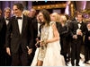 Daniel Day Lewis and Marion Cotillard on stage with the winners of the Orange British Academy Film Awards in 2008.