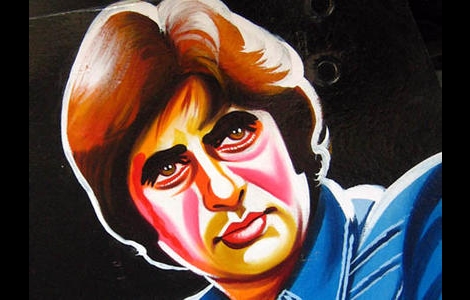 Amitabh Bachchan mural in India, Flick, CC, http://www.flickr.com/photos/meanestindian/363391154/