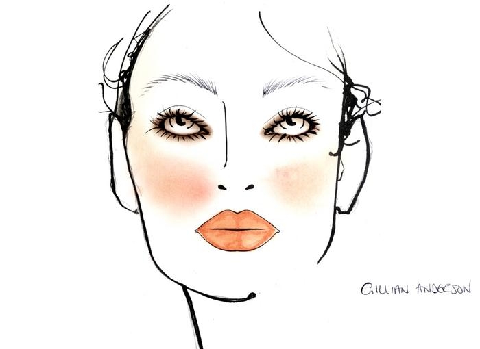 Gillian Anderson 2011 Face Chart