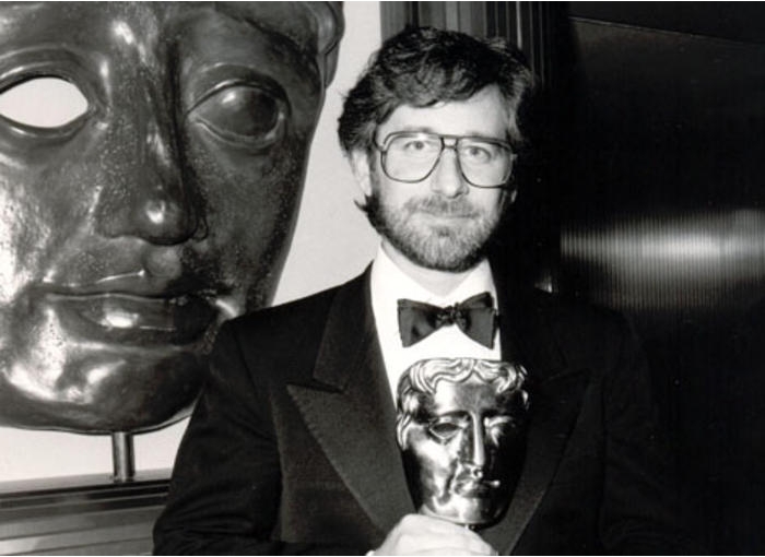 Steven Spielberg at the British Academy Film Awards in 1986