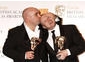 Shane Meadows and Mark Herbert celebrate their BAFTa win for This is England (Best British Film).. 