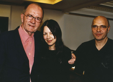 Mark Shivas, Guest and Anthony Minghella at the Walter Murch Lecture in 2003.