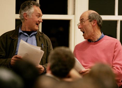 Actors rehearse scripts at the BAFTA / Rocliffe New Writing Forum. Actors rehearse scripts at the BAFTA / Rocliffe New Writing Forum.