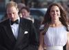 Academy President The Duke of Cambridge on the red carpet with his wife Catherine Middleton