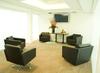 This semi-private, glass walled space is the perfect setting for a relaxed meeting