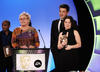 The winners collect the Pre-School Animation Award for Charlie and Lola in 2008.