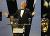 Bruce Forsyth collecting his Academy Fellowship at the British Academy Television Awards. 