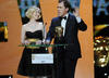 Rob Brydon and Joanna Page onstage  at the British Academy Television Awards. 