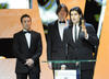 The Fonejacker Team onstage at the British Academy Television Awards. 