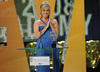 Tamzin Outhwaite salutes the winners of the Sky+ Audience Award.