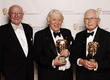 Special Award recipients Croft and Perry with Sir Bill Cotton at the Television Craft Awards in 2008.